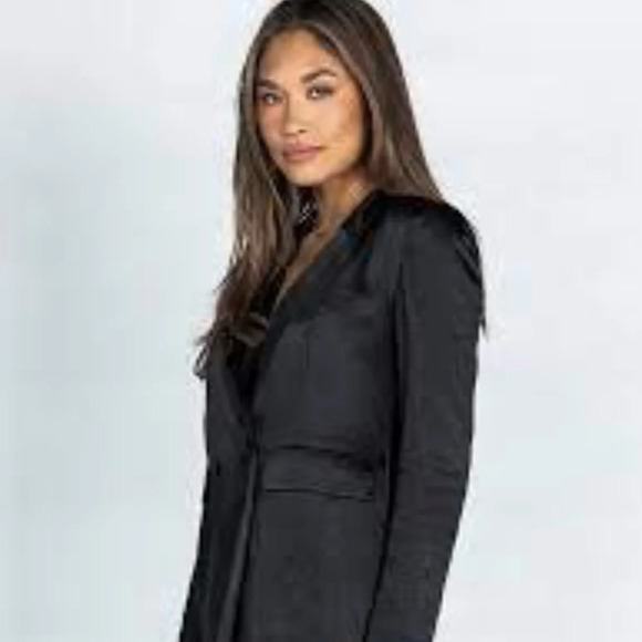 Princess Polly Black Satin Blazer Mini Dress - Picture 11 of 15